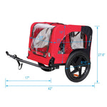 Bicycle Trailer For Pets Outdoor Foldable Dog Trailer With Reflectors