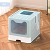 Cat Litter Box Front Entry Enclosed Extra Large Litter Box With Litter Catching Lid And Scoop For Big Cats Kitty
