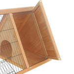 Wooden A-frame Outdoor Rabbit Cage Small Animal Cage