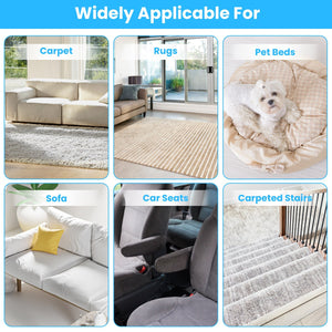1Pc Pet Hair Removal Rake With 54.33in Adjustable Telescopic Rod Multi-Fabric Dog Cat Hair Scraper Lint Shaver For Carpet Rug Clothes Couch