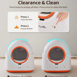 60L Automatic Cat Litter Box, Smart App Control, Deodorizing, Infrared Sensor, Suitable For Multiple Cats