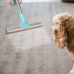 1Pc Pet Hair Removal Rake With 54.33in Adjustable Telescopic Rod Multi-Fabric Dog Cat Hair Scraper Lint Shaver For Carpet Rug Clothes Couch