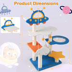 49 Inches Tall Cat Tree With UFO Top Perch Space Capsule And Sisal Scratching Posts