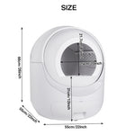 Smart Automatic Cat Litter Box,Automatic Scooping And Odor Removal, App Control, Support 5G    2.4G WiFi For Multiple Cats, Double Odor Removal